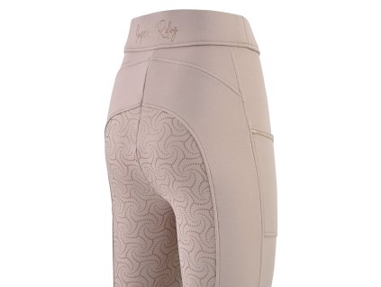 Zimní jezdecké legíny IRHTeddy FullGrip, Taupe